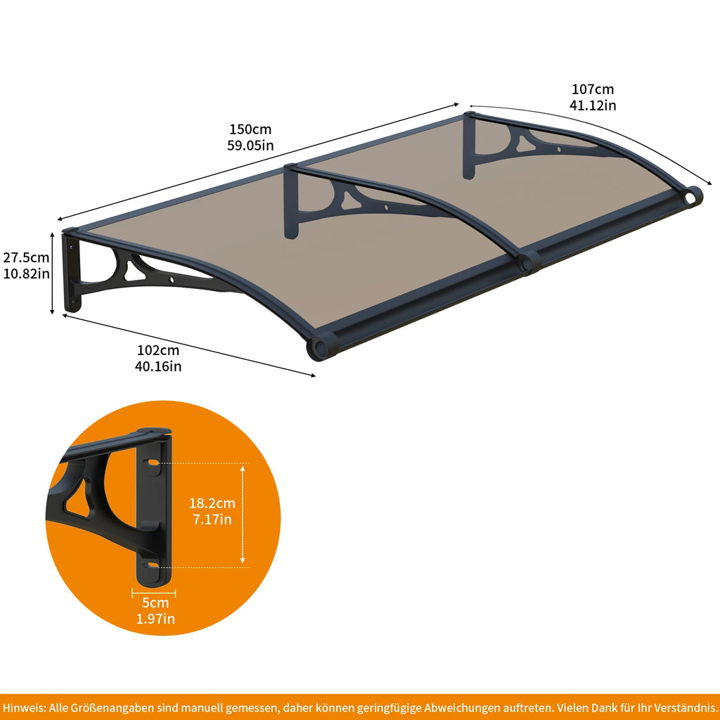 Markise aus massiver Leiterplatte 100x150cm
