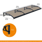 Markise aus massiver Leiterplatte 100x300cm