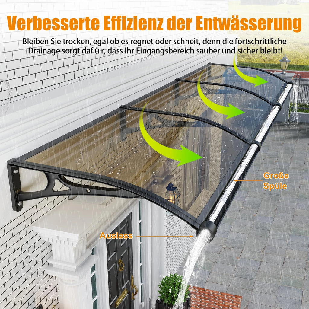 Markise mit separatem Entwässerungskanal