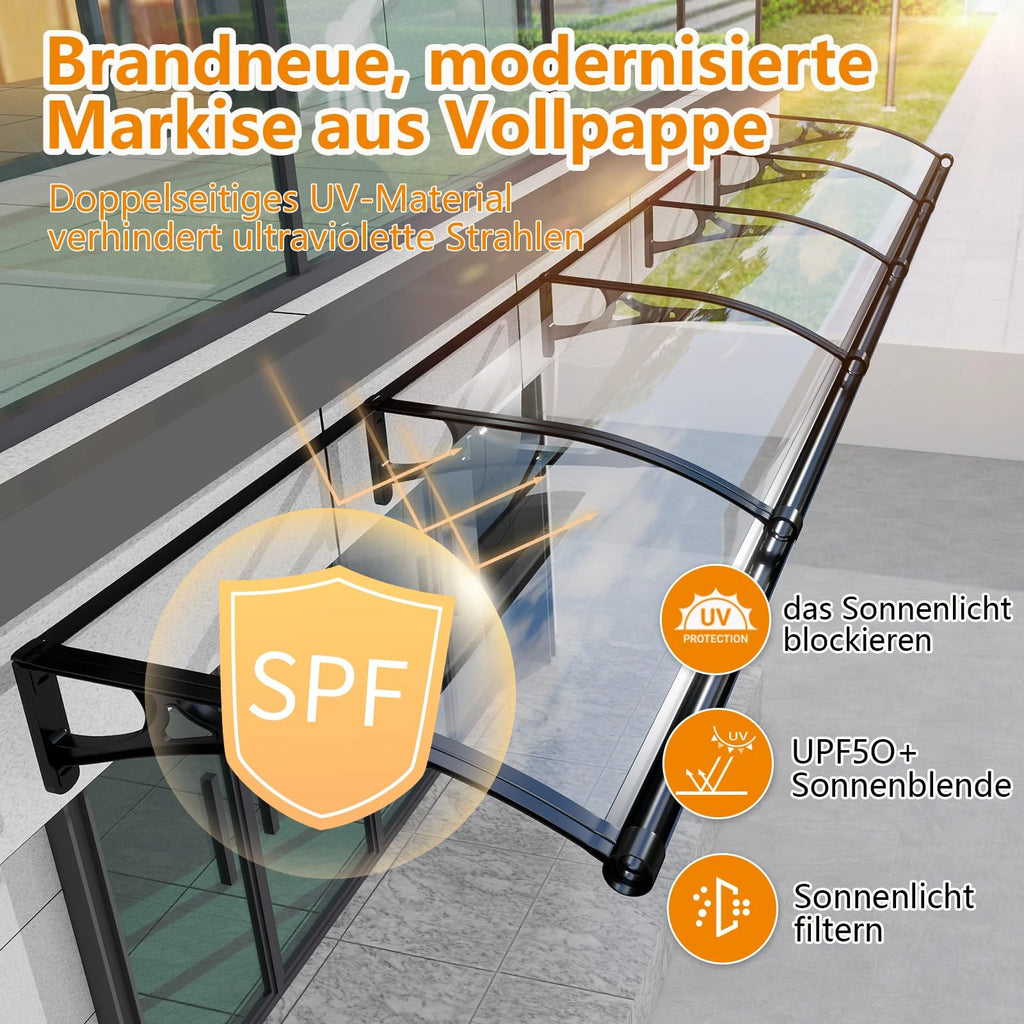 Markise zum Schutz vor Sonne und Schnee