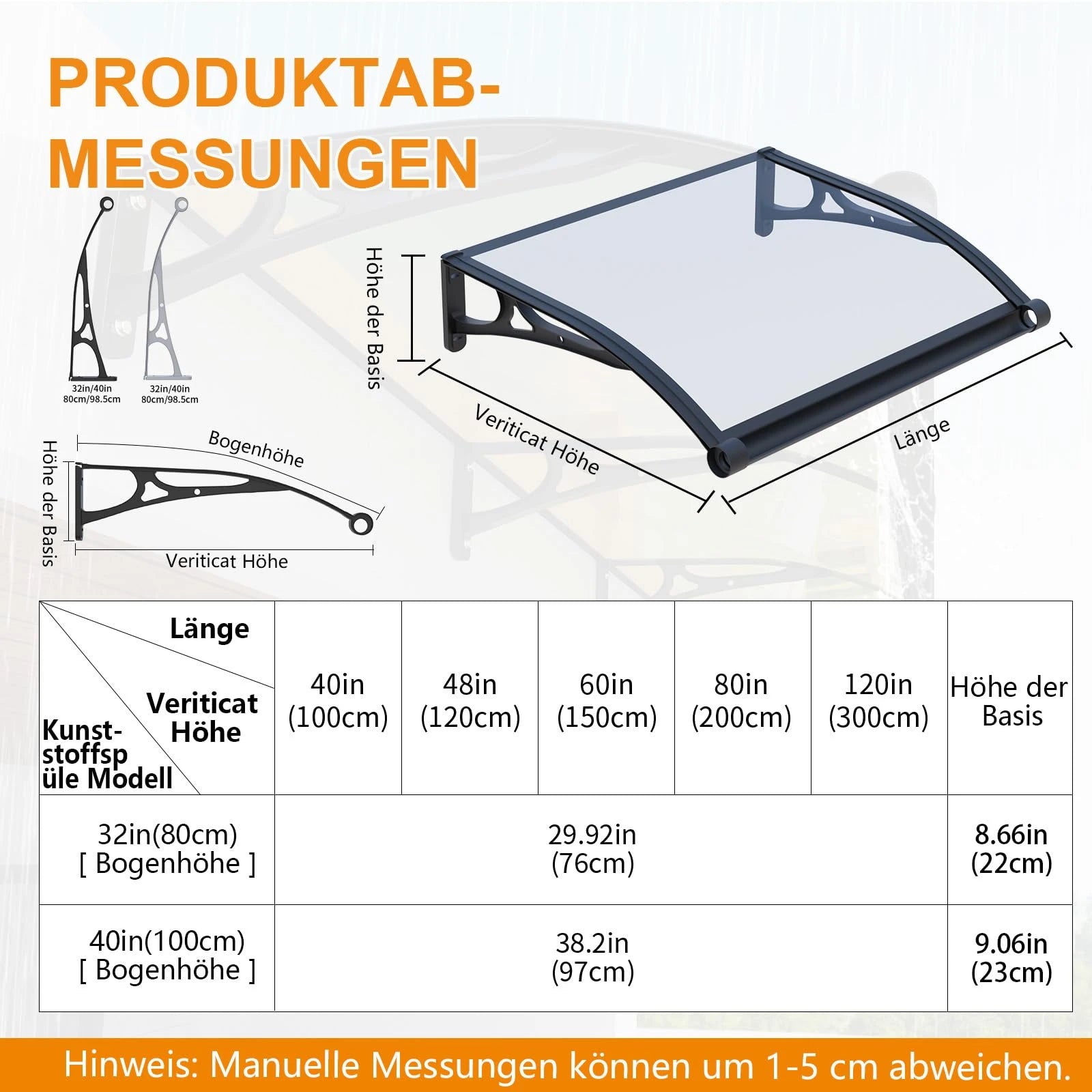 MS06 Markisenabmessungen