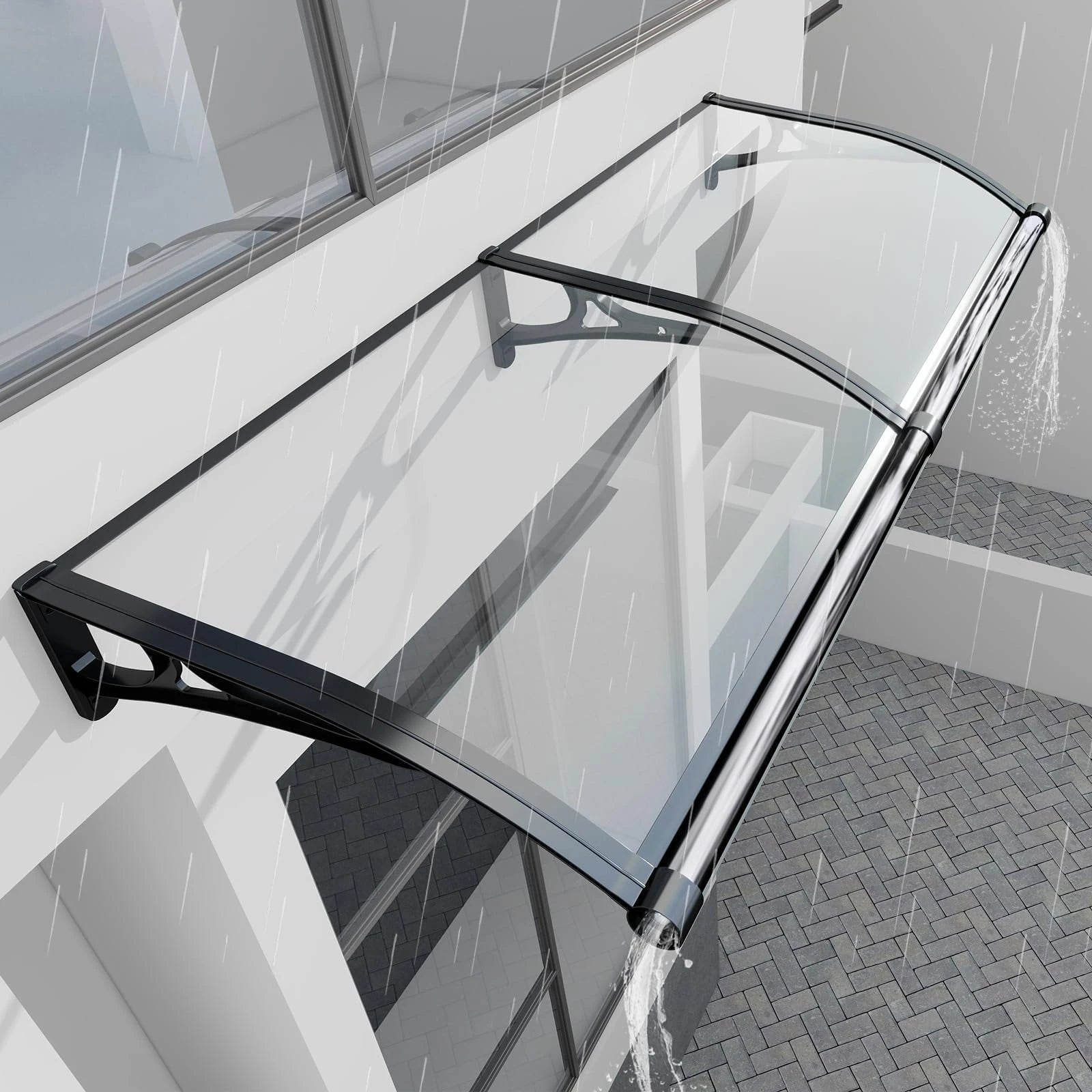 MS06 Schwarzer Ständer Transparente Markise