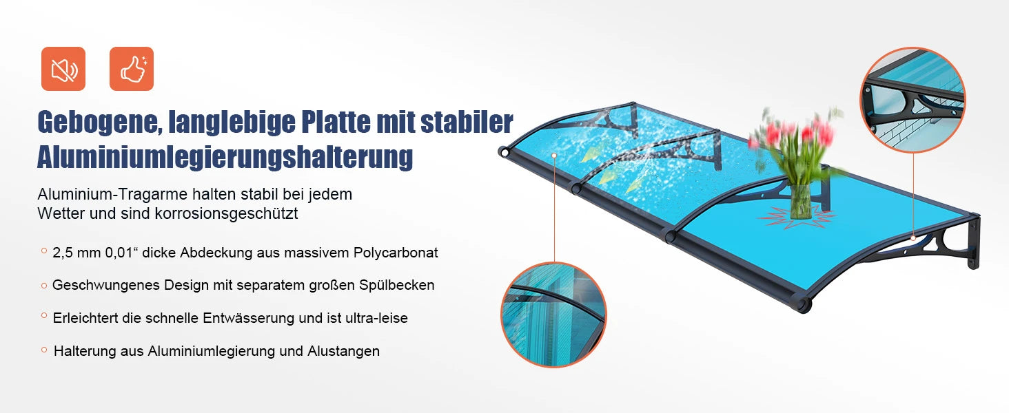 Die Markise verhindert Stürze und ist geräuscharm