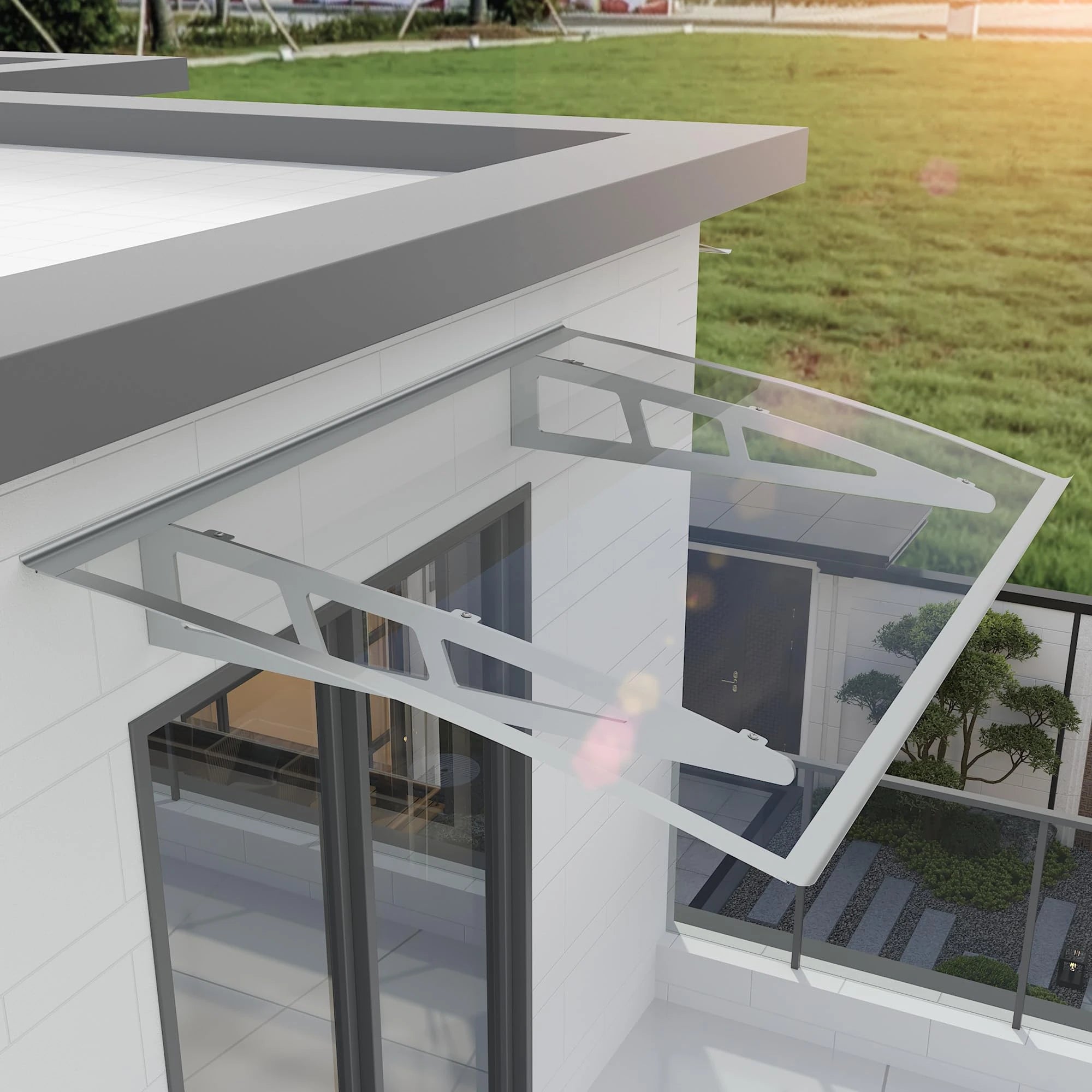 MS07 Transparente Flachmarkise