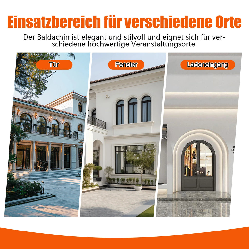 Regenbogenförmige Markisen eignen sich für verschiedene Einsatzszenarien