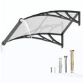 MS02 Schwarzer Ständer Transparente Markise 100x120cm