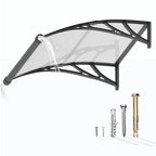 MS02 Schwarzer Ständer Transparente Markise 100x120cm