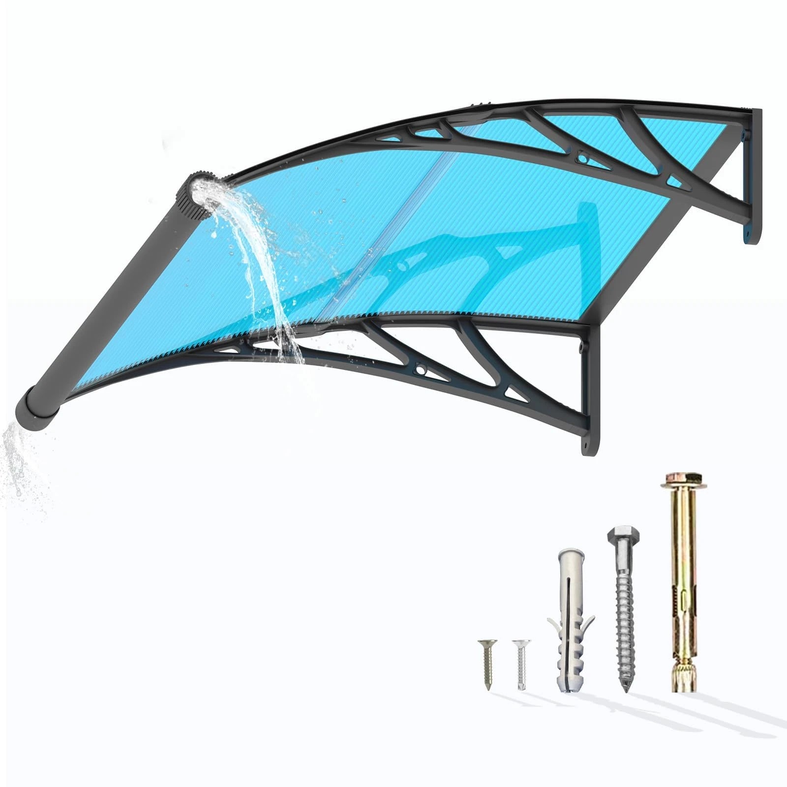 MS02 Schwarzes Gestell, blaue Markise, 100 x 120 cm
