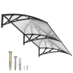 MS01 Schwarzes Gestell, transparente Markise 100x150cm