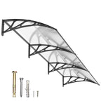 MS01 Schwarzes Gestell, transparente Markise 80x300cm