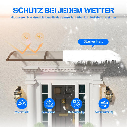 Markise zum Schutz vor Sonne und Schnee