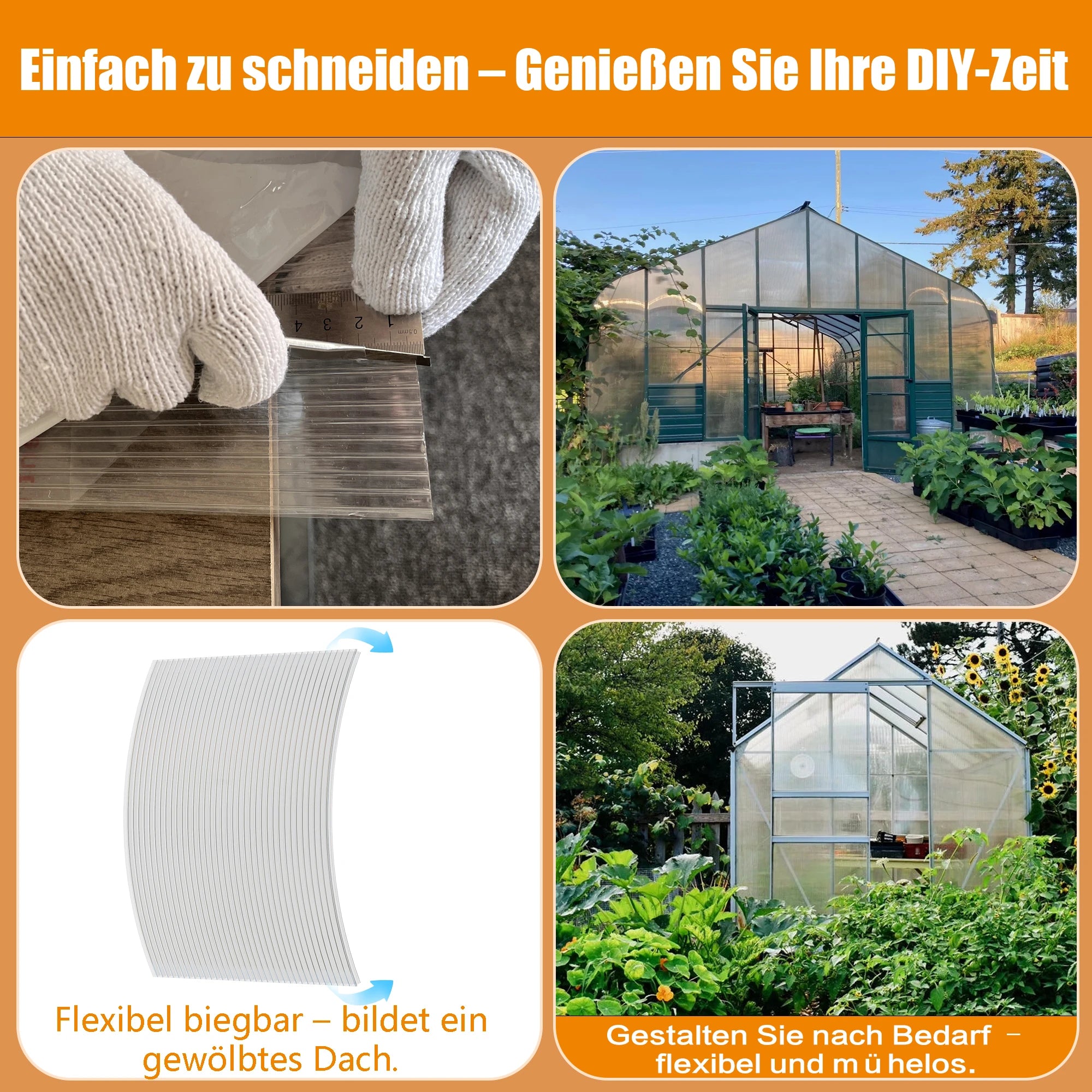 Polycarbonat-Hohlkammerplatten lassen sich leicht schneiden