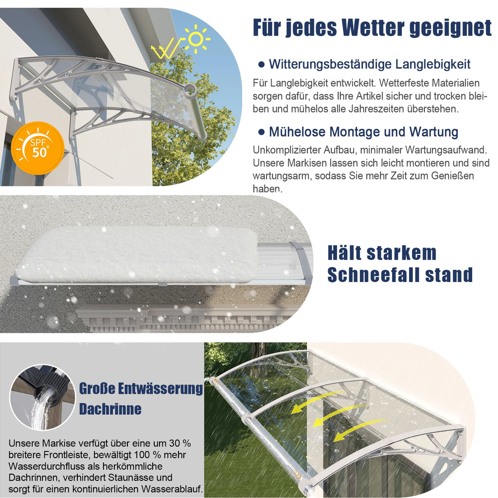 Die Markise bietet Rundumschutz