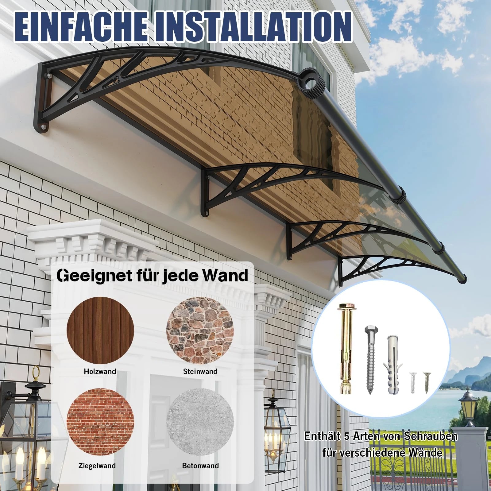 Markisen eignen sich für alle Arten von Wänden