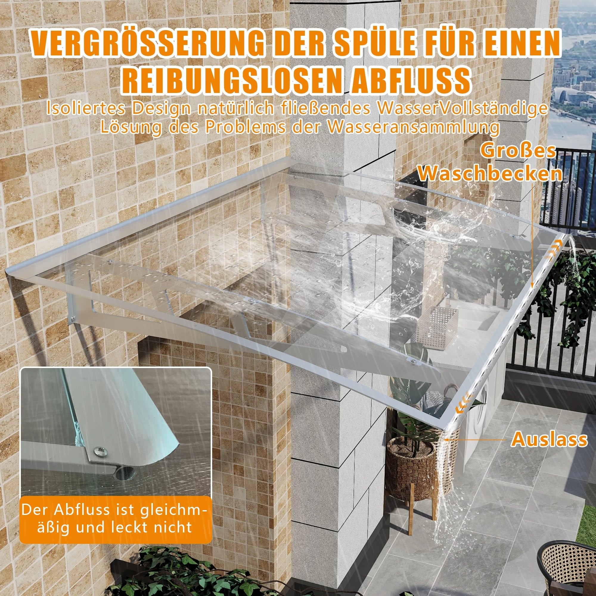 MS07 Markise mit automatischer Entwässerung