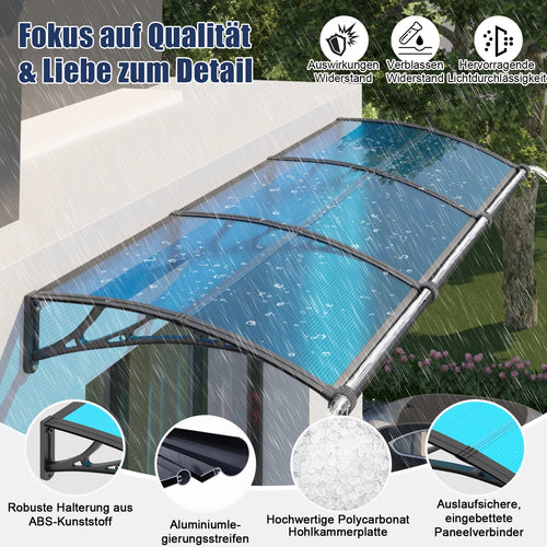 Verschiedene Materialdetails der Markise