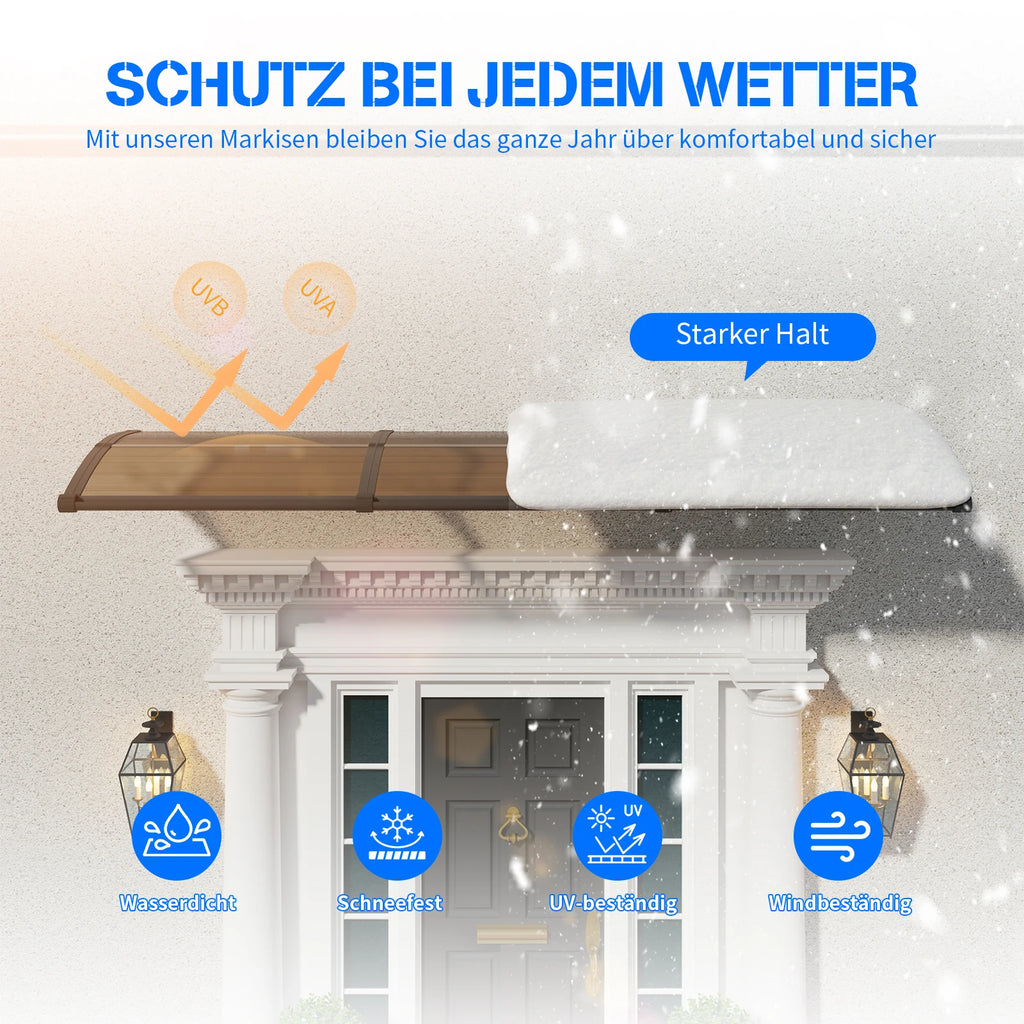 Markise zum Schutz vor Sonne und Schnee