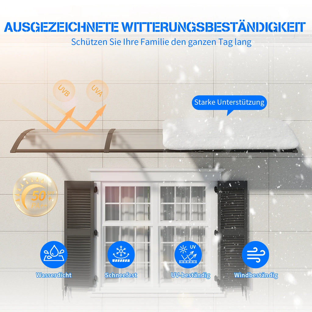 Markise zum Schutz vor Sonne und Schnee