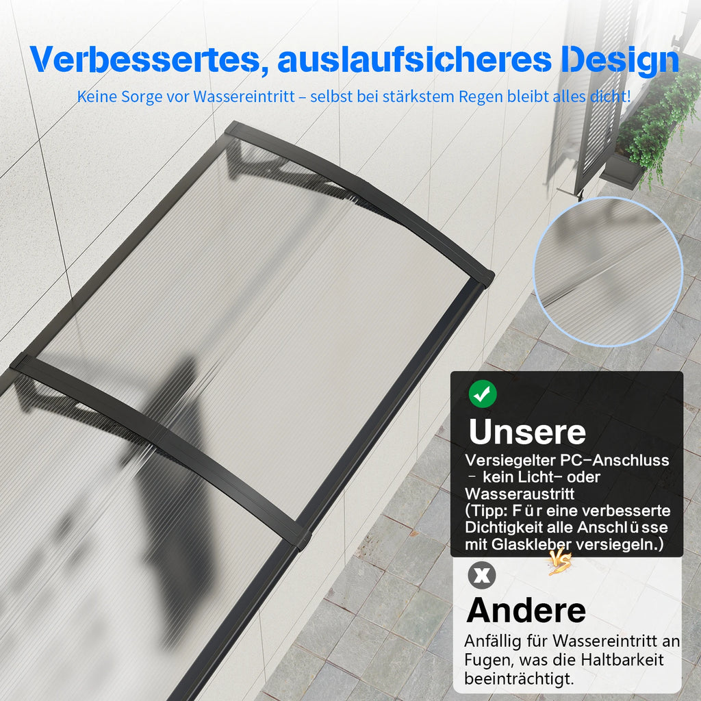 Auslaufsichere Konstruktion der Markise