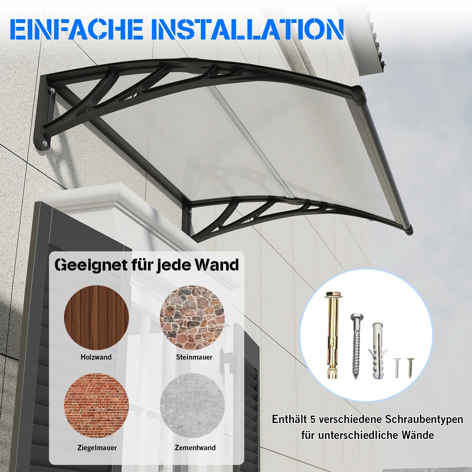 Markisen eignen sich für verschiedene Wandpaneele