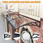 Verschiedene Materialdetails der Markise