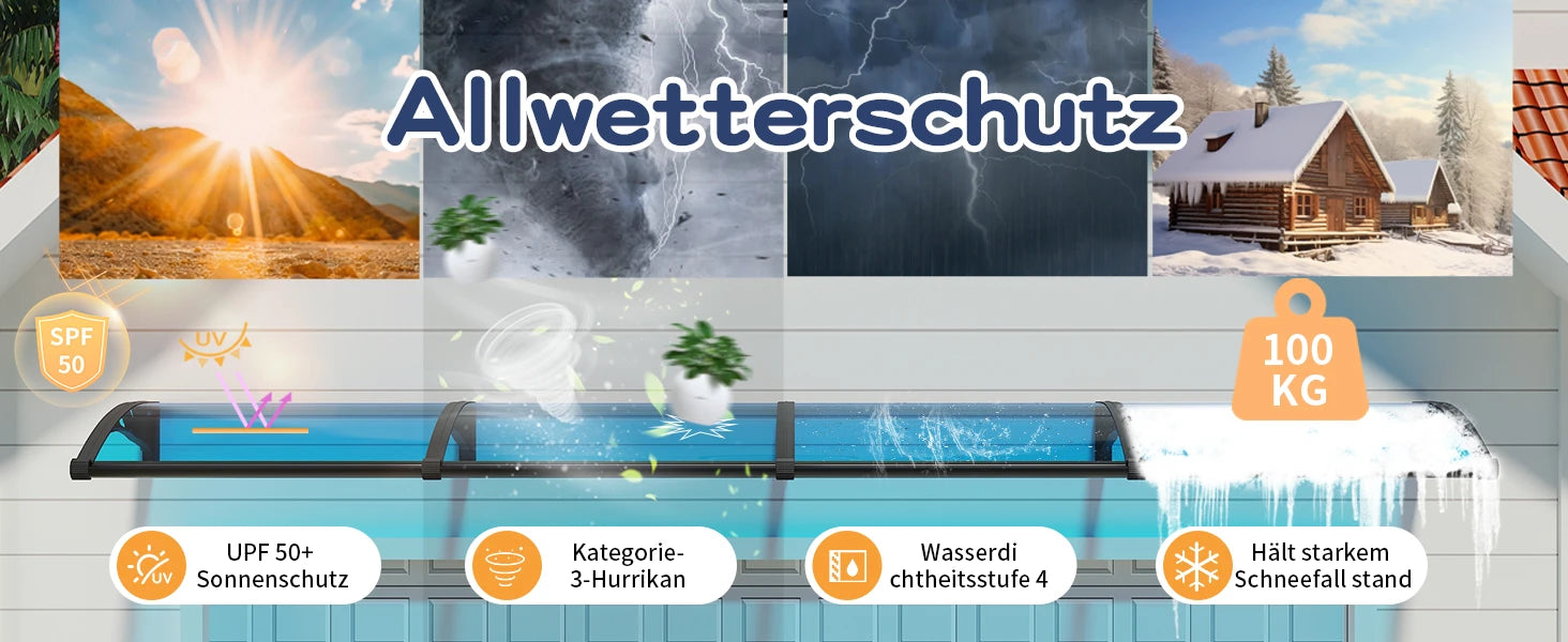 MS05 Sonnenschutzmarkise: Winddicht, regendicht, schneesicher und UV-beständig