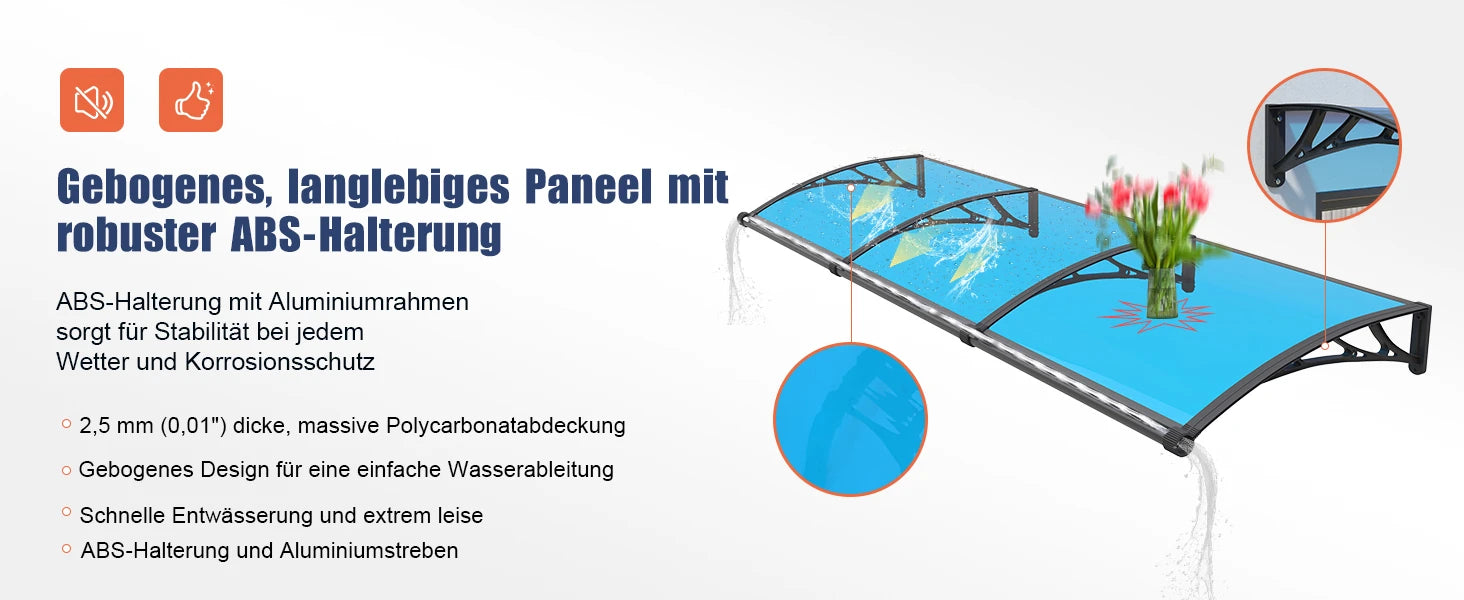 MS05 Sonnenschutzmarkise aus stabilem und langlebigem ABS-Material