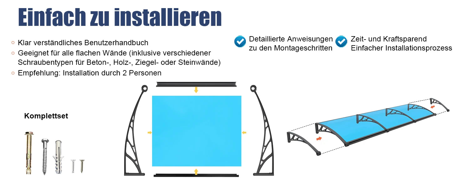 Der Sonnenschutz MS05 ist einfach zu montieren
