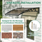 Vordach-für-Haustür ist einfach zu installieren