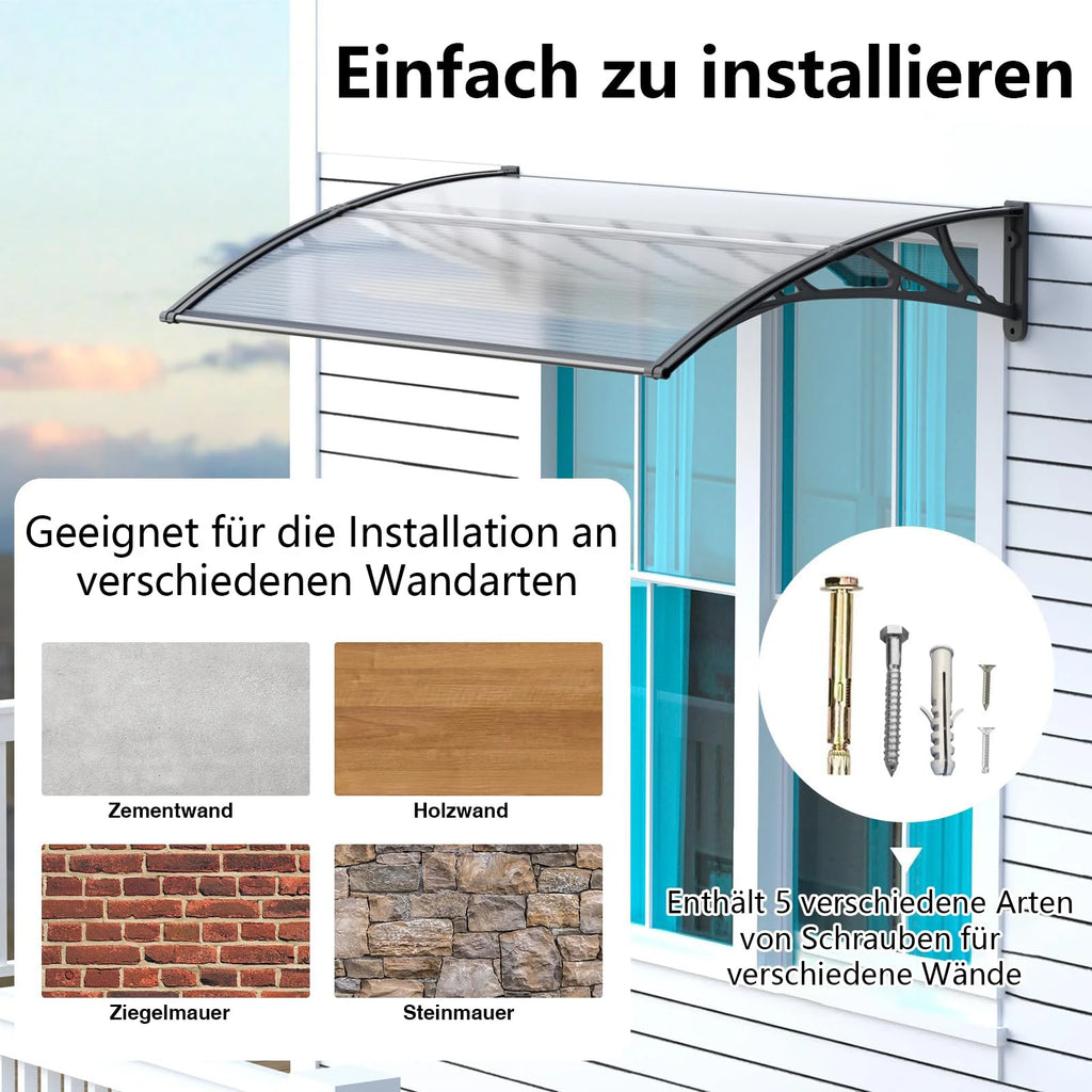 Dawninghome Markisen sind für alle Wandoberflächen geeignet