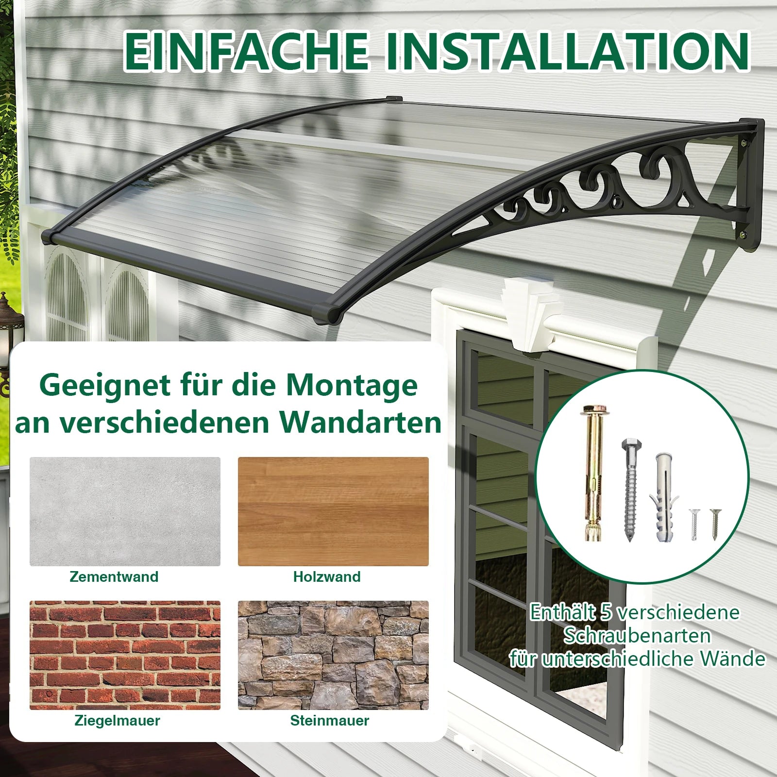 Markisen eignen sich für verschiedene Wandpaneele