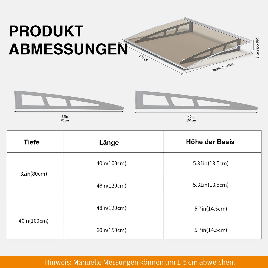 MS07 Markisenabmessungen