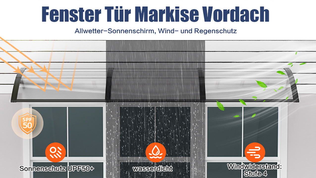 Markise zum Schutz vor Sonne und Schnee